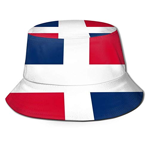 Henry Anthony Fisher Hat Women and Men, Bandera de la República Dominicana en tamaño Correcto, Proporciones y Colores Bucket Hat One Szie Boonie Cap