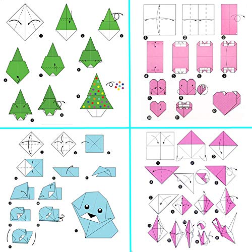 HEOCAKR Papel para Papiroflexia, 100 Hojas Papel de Origami 15 x 15 cm 10 Colores para Manualidades DIY Proyectos de Artes y Manualidades, Cuadrado Color Papel Plegable