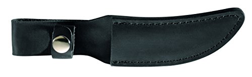 Herbertz Cuchillo de cinturón, de Acero Inoxidable Schwartze Vaina de Piel con trabilla Longitud Total: 22.8 cm Cuchillo, Gris, M