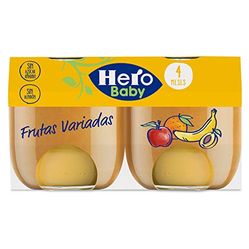 Hero Baby - Natur Frutas Variadas 4 Meses. Sin gluten