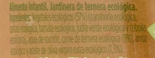 Hero Baby Solo Jardinera de Ternera Tarrito de Puré Ecológico Alimento para Bebés a partir de 6 meses, 190g, 1 unidad