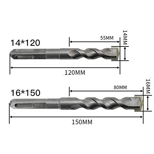 Herramienta de perforación de perforación for Martillo eléctrico 3pcs cantera Broca de Metal de la aleación de hormigón de Barro Piedra de mármol para atornillar y taladrar (Size : 120mm)