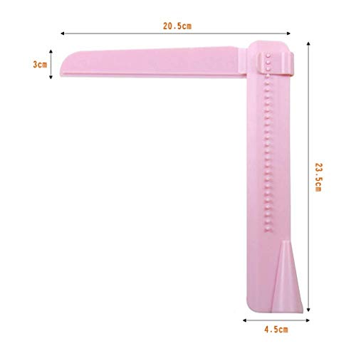 Herramientas de cocina y artefactos Pasteles raspador suave ajustable pasta de azúcar rosa espátulas Edge 23.5X20.5X4.5Cm Crema de nivelación Dispositivo de bricolaje para hornear pastelería,Rosado