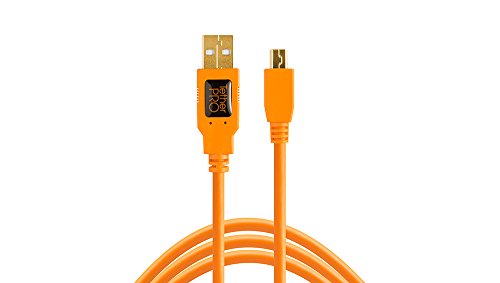 Herramientas de sujeción TetherPro USB 2.0 a/miniB USB de 5 pines cable de 4,6 m, Naranja [cu5451]