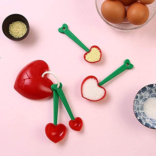 Herramientas para Hornear Love Juego De 5 Piezas Cuchara Medidora Separador De Clara De Huevo Juego De Cucharas Medidoras Tema En Forma De Corazón Taza Medidora Utensilios De Cocina