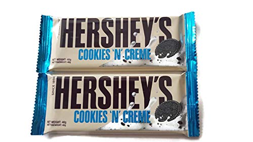 Hershey Bar - Juego de 3 barras de galletas y chocolate con leche, 2 galletas y crema