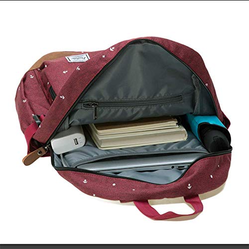 HFY Mujer Mochila, Escolar Mochila para portátil Multiusos Daypacks 14 Pulgadas, para Negocio,Viaje,Escuela,Hombre Mujer Trabajo Diario (Red-1)