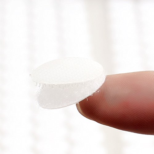 HIMRY® 1000 Piezas(500 Pares) 2cm diámetro pegajoso Monedas Puntos, Adhesivos Cintas, Puntos Adhesivos, Velcro Auto-Adhesivo, Gancho y Bucle de Palo, Blanco, KXB5026 White