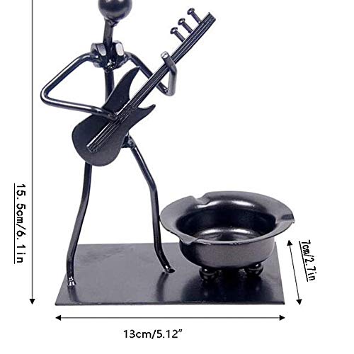 HLONGG Guitarra eléctrica del Hierro de Fumar de pie casa cenicero decoración cenicero para los Amigos Creativa aparatos caseros Bandeja de Regalo Restaurante Cigarrillo Interiores y Exteriores,1pcs