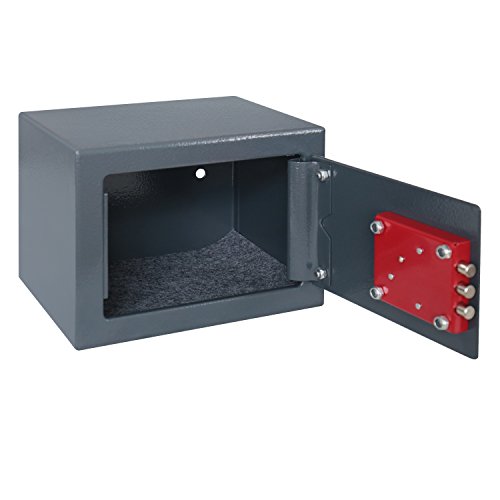 HMF 49216-11 Fuerte, Cerradura de Doble Paletón, Caja de Seguridad, 23 x 17 x 17 cm, antracita