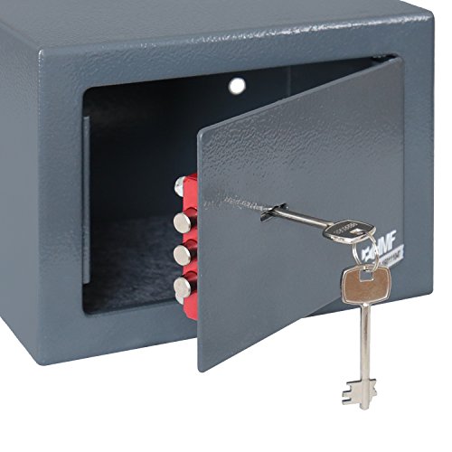 HMF 49216-11 Fuerte, Cerradura de Doble Paletón, Caja de Seguridad, 23 x 17 x 17 cm, antracita