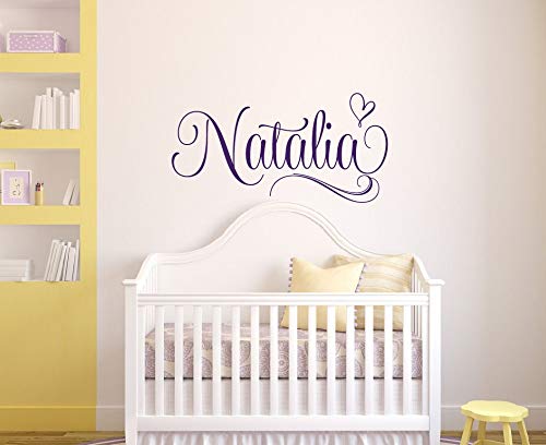 HNXDP Carteles personalizados para sus hijos Nombre Hermosos fondos de pantalla Adhesivos extraíbles Murales de pared Calcomanías Pegatinas de vinilo 50x96cm