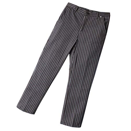 Hombre De Cocina Pantalones Ocio De Del Pantalones Trabajo Ropa Moda Completi De Chef De La Gastronomía Otoño Del Resorte De La Ropa A Rayas De Pantalones De Chef Con Bolsillos Pantalones De Chándal