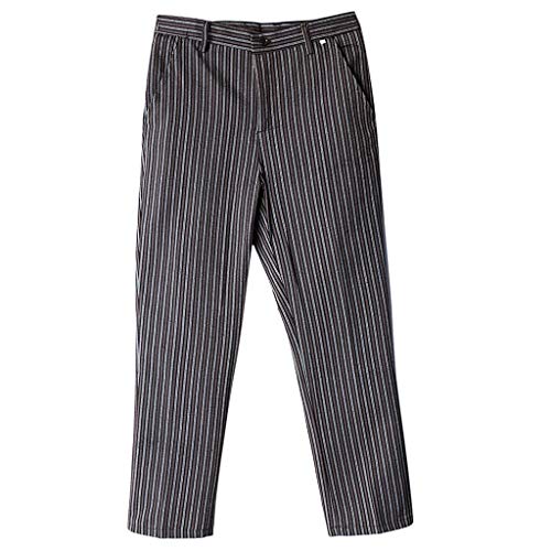 Hombre De Cocina Pantalones Ocio De Del Pantalones Trabajo Ropa Moda Completi De Chef De La Gastronomía Otoño Del Resorte De La Ropa A Rayas De Pantalones De Chef Con Bolsillos Pantalones De Chándal