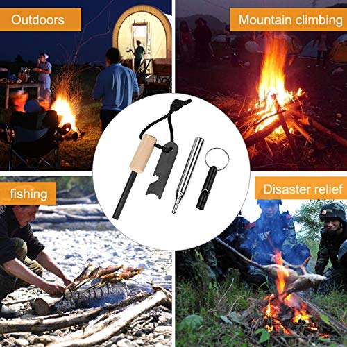 Homealexa Fire Starter Magnesio Piedra Flint Lighter kit-Waterproof/Ignífugo para la Vida al Aire Libre Camping Supervivencia