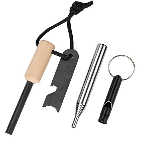 Homealexa Fire Starter Magnesio Piedra Flint Lighter kit-Waterproof/Ignífugo para la Vida al Aire Libre Camping Supervivencia