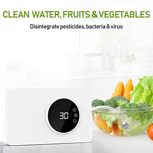 Homeey generador de ozono purificador de agua y aire | Purificador de ozono multiusos con temporizador para agua, alimentos y más