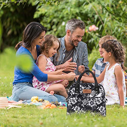 HOMESPON Bolsa Isotérmica de Almuerzo Lunch Bag Bolsa Térmica Porta Alimentos Tela Impermeable Plegable Bolso de Picnic para Mujeres, Adultos, Estudiantes y Niños