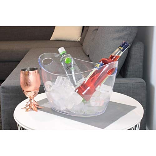 Homevibes Cubitera para Varias Botellas, Cubitera Transparente para Champan, Vinos, Refrigerios, Cubitera para Cervezas