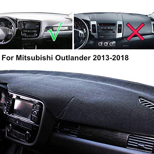 Hongfubang For Mitsubishi Outlander 2013-2015 2016 2017 2018 2019 cubierta del salpicadero del tablero de instrumentos cubierta de la cortina de Sun estera del cojín anti-UV de alfombras Accesorios fo