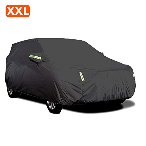 Honorall Cubierta del Coche Cubiertas de sedán Completas con Tira Reflectante Protección del Protector Solar Resistente al Polvo y al Agua Resistente a los Rayos UV Universal XXL