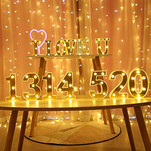 HONPHIER® Letras luces alfabeto lámpara LED carta iluminación letras iluminadas Nachtlichter decoración para cumpleaños Party bodas guarderías (G)