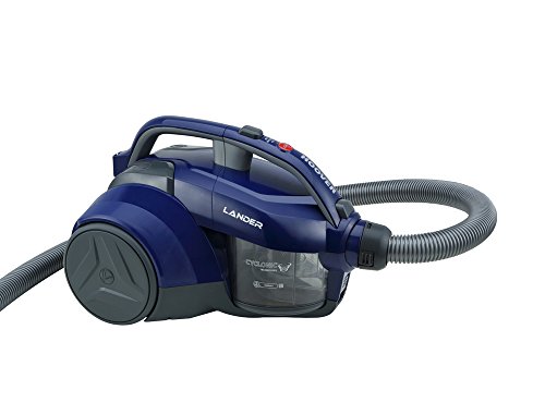 Hoover Lander LA20 Bolsa, Aspirador ciclónico, Cepillo parquet, Suelos Duros y alfombras, Accesorios Integrados, 700 W, 1.2 litros, 78 Decibelios, Azul