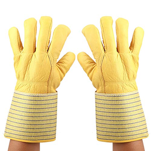 Hopcd Guantes criogénicos, -180 ℃ a -250 ℃ Guantes Impermeables de protección de Manos con nitrógeno líquido para Trabajo de Seguridad congelado, a Prueba de Viento, Manguito Largo, Unisex