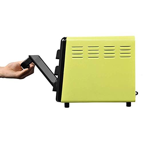 Horno eléctrico pequefo 19L Mini Horno Horno Grill, pequeño multi-función de encimera horno tostador, Azul de acero inoxidable tubo de la calefacción, de 1200 W de potencia (Color : Yellow)