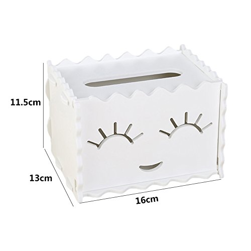 Hosaire 1X Caja de pañuelos faciales,Madera Caja de Cuadrada Caja de Papel servilleta con decoración para Uso Diario,Accesorio de baño Size 16 * 13 * 11.5cm (Style11)