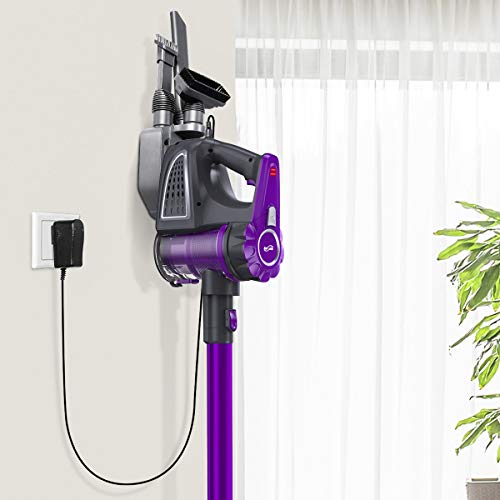 Housmile Aspirador sin Cable 7500Pa,Aspirador Escoba 2 en 1 con 2 Modos de Limpieza,Depósito 0.6L-Gris y Violeta