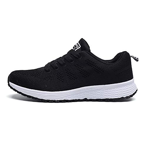 Hoylson Zapatillas de Deportivos para Mujer Running Zapatos Asfalto Ligeras Calzado Aire Libre Sneakers(Nero, EU 42)