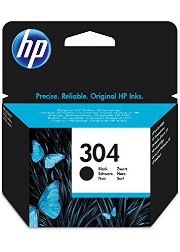 HP N9K06AE 304 Cartucho de Tinta Original, 1 unidad, negro