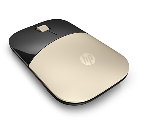 HP Z3700 RF Raton óptico inalámbrico 1200DPI Dorado (Ambidiestro) - Ratón (RF inalámbrico, Oficina, Botones, Rueda, Óptico, Pilas)