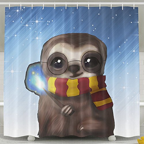 HUANGLING Cortina de Ducha con Diseño de Doctor Sloth, 152,4 x 182,8 cm