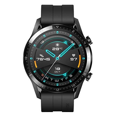 Huawei Watch GT2 Sport - Smartwatch con Caja de 46 Mm (Hasta 2 Semanas de Batería, Pantalla Táctil Amoled de 1.39", GPS, 15 Modos Deportivos, Llamadas Bluetooth), Negro Mate