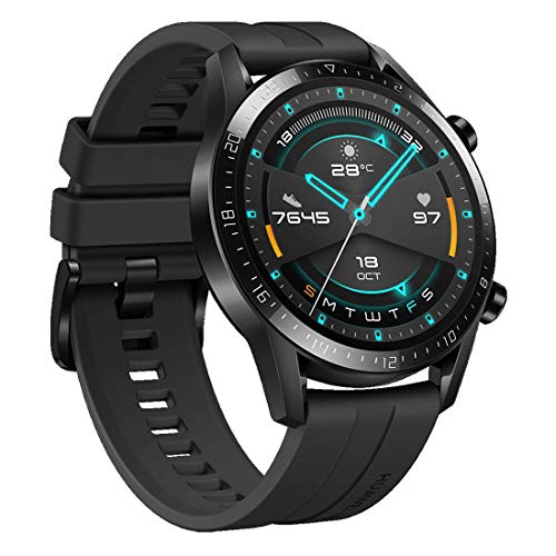 Huawei Watch GT2 Sport - Smartwatch con Caja de 46 Mm (Hasta 2 Semanas de Batería, Pantalla Táctil Amoled de 1.39", GPS, 15 Modos Deportivos, Llamadas Bluetooth), Negro Mate