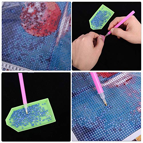 Hugttt - Juego de 6 piezas de pintura de diamante 5D para hacer bordados, para decoración de pared del hogar