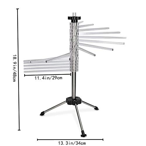 HUIHUAN Estante de Secado de Pasta Plegable, secador de Espagueti seco Giratorio de 16 Barras, Puede Contener hasta 4 Libras de Fideos caseros, Adecuado para la Cocina casera