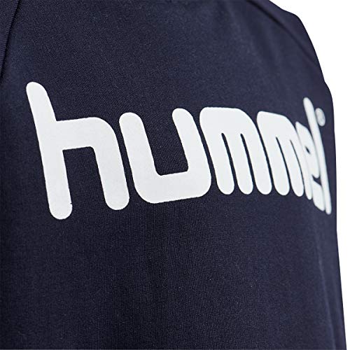 hummel HMLGO Kids Cotton Logo Hoodie Sudadera con Capucha, marine, 176