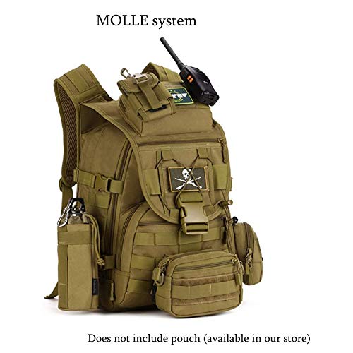 Huntvp Mochila de Marcha Impermeable Estilo Militar Táctical Mochila de Asalto Gran Bolsa de 40L para Las Actividades Aire Libre Senderismo Caza Viajar