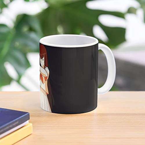 HUONGLILY Satsuki Otaku Ryuko Anime Ragyo Matoi Mako NUI Kiryuin Manga Mankanshoku La Mejor Taza de café de cerámica de mármol Blanco de 11 oz