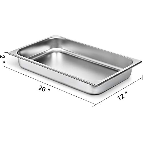 Husuper Bandeja Rectangular de Acero Inoxidable 50 x 30 x 5 CM 6 Unidades Bandeja Honda Rectangular para Servir Bandeja Profunda Bandeja de Acero Inoxidable Bandeja para Arroz al Vapor