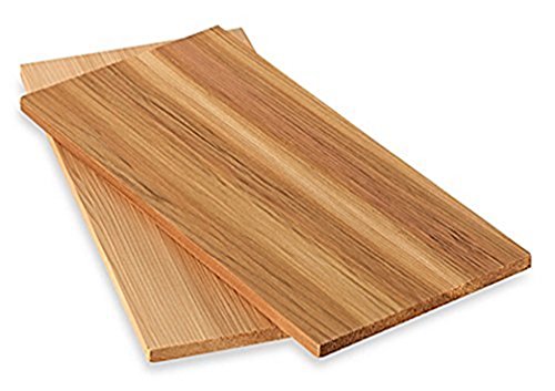 IAPYX Tablas para ahumar de madera de cedro, 4 unidades (2 juegos de 2) de aproximadamente 28 x 14 cm 