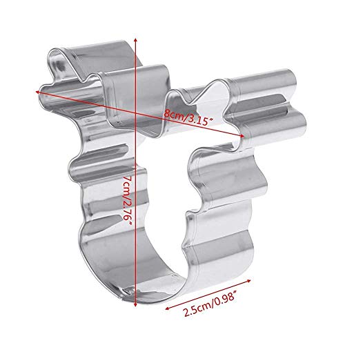 Iaywayii Herramienta de Bricolaje Acero Inoxidable Cortador de la Galleta de la Galleta Moldes Ciervos de la Navidad del Reno del Molde