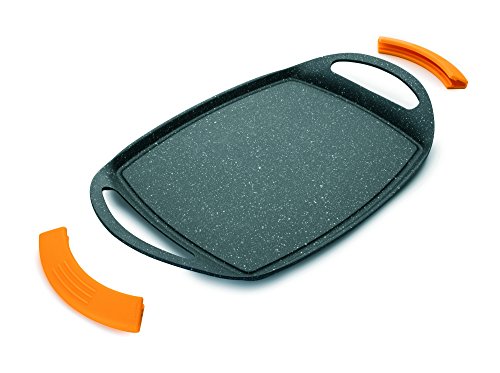 Ibili 409523 - Grill Plancha Basic Stone, negro, 36 x 22 x 3 cm