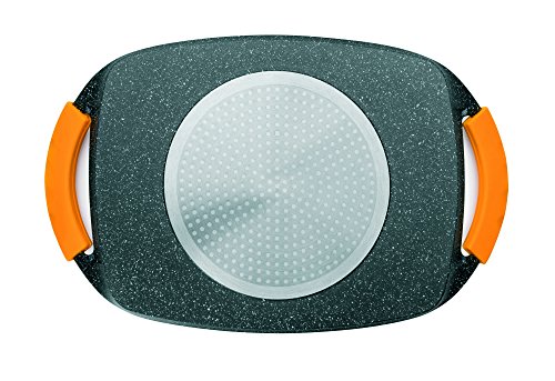 Ibili 409523 - Grill Plancha Basic Stone, negro, 36 x 22 x 3 cm