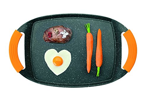 Ibili 409523 - Grill Plancha Basic Stone, negro, 36 x 22 x 3 cm