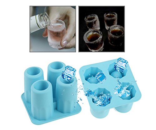 Ice Shot Cristal Maker Bandeja Forma – Macht Shot Vasos de Chocolate, Hielo, Zumo para cumpleaños Navidad Fiestas Bodas Eventos Drinking Games Novedad Regalos – Color Aleatorio