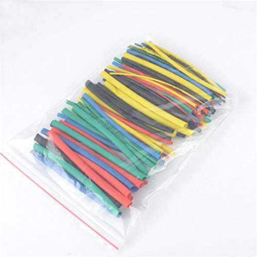 Idyandyan 100pcs 5 Color Encogimiento de 100 mm de Calor del Tubo de plástico Transparente Encoge el Manguito Tubular Bolsa de Calentamiento de polivinilo de cloruro Tubos Shrinking